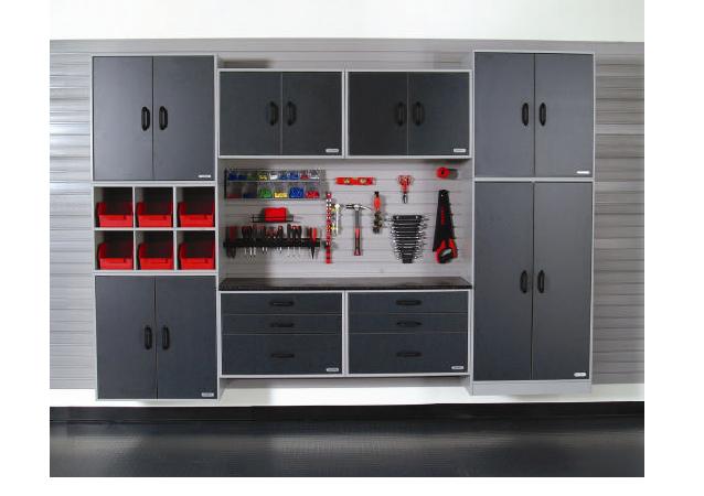 Garage Storage Systems With Cabinets, Shelves,Storage Bins, and ...