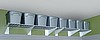 Two Huge 24" Deep X 72" Wide Wire Grid Wall-Mount Shelves