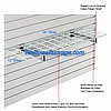 Heavy Duty Wire Slatwall Shelf - 12"D x 36"W - Pack of Three