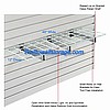 Heavy Duty Wire Slatwall Shelf - 12"D x 48"W - Pack of Three