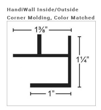 HandiWALL Inside/Outside Corner Molding Trim