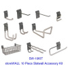 storeWALL SW-10KIT Ten Piece Slatwall Accessory Kit