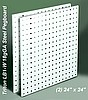 Two LB1-W 24" x 24" Triton LocBoard™ 18ga Steel Square Hole Pegboard Panels